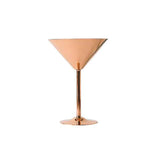 Copper Martini Glass with Nickel Lining