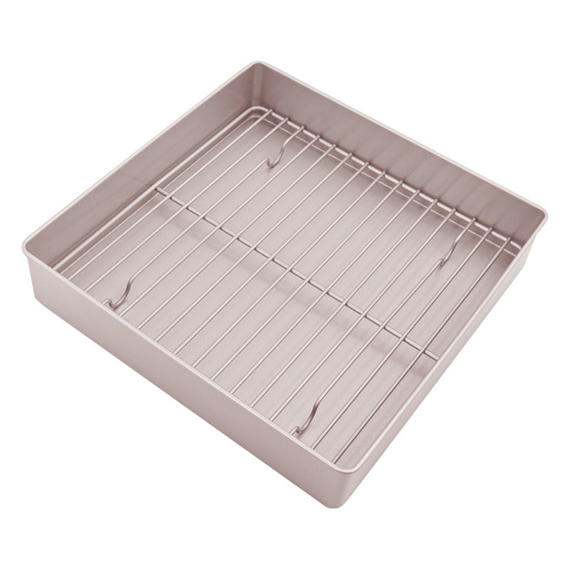 11" Non-stick Deep Square Cake Pan With Rack