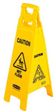 Rubbermaid Yellow 4-Sided 38" Wet Floor Sign
