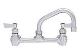 Fisher 8 Center Adjustable Wall Mounted Commercial Kitchen Faucet With Swing Spout