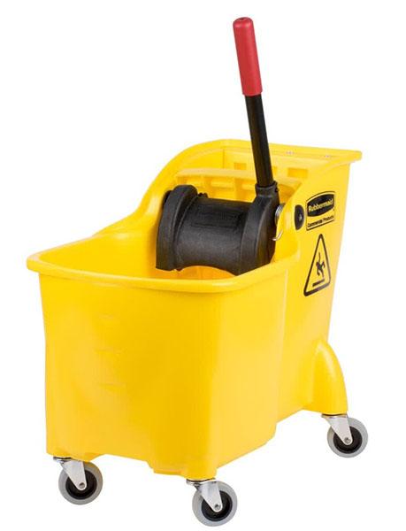 Rubbermaid Yellow Mop Bucket with Reverse Press Wringer