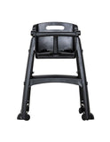Rubbermaid FG780508BLA Black Sturdy Chair Restaurant High Chair with Wheels