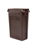 Rubbermaid 1956187 23 Gallon Slim Jim Brown Trash Can