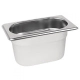 Stainless Steel Gastronorm Container, GN 1/9 100mm deep
