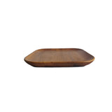 Acacia Rectangular Wood Plate (4pcs) 12.5x12.5x1.6cm