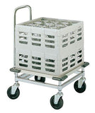Metro CBH2121C Heavy Duty Aluminum Glass Rack Dolly with Handle and Corner Bumpers