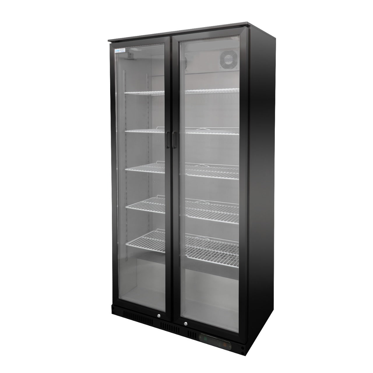 SOFBC-UP2 BS, Two Door Upright Bottle Cooler, (Black Stainless Steel)